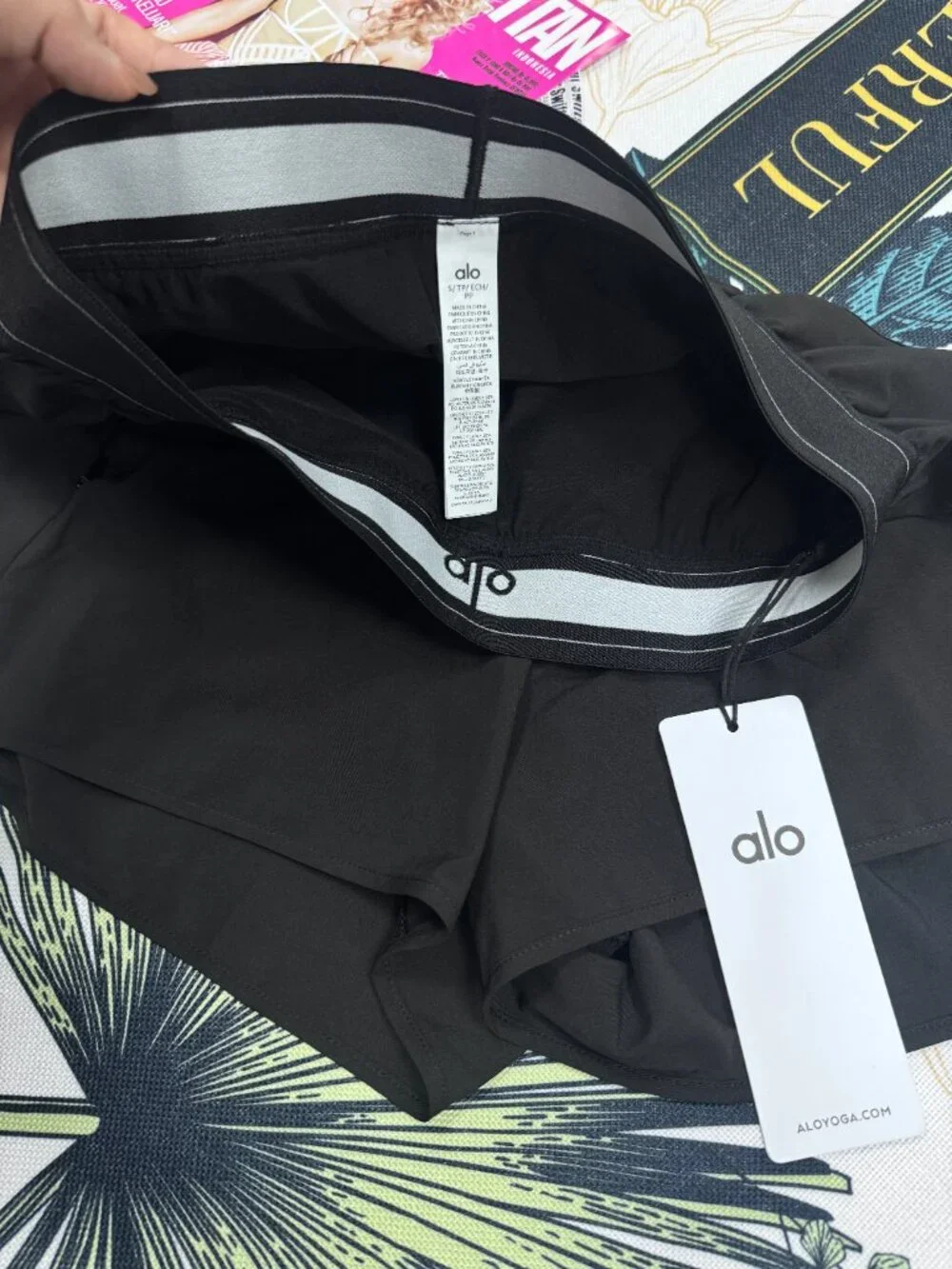 🩳Alo Yoga Match Point Short NWT,Black Elastic waist Athleisure/Sports Shorts 🛒 - Picture 5 of 8